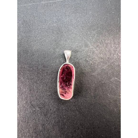 NEW pink/ bi color tourmaline sterling silver pendant 1.28 grams - Picture 2 of 11